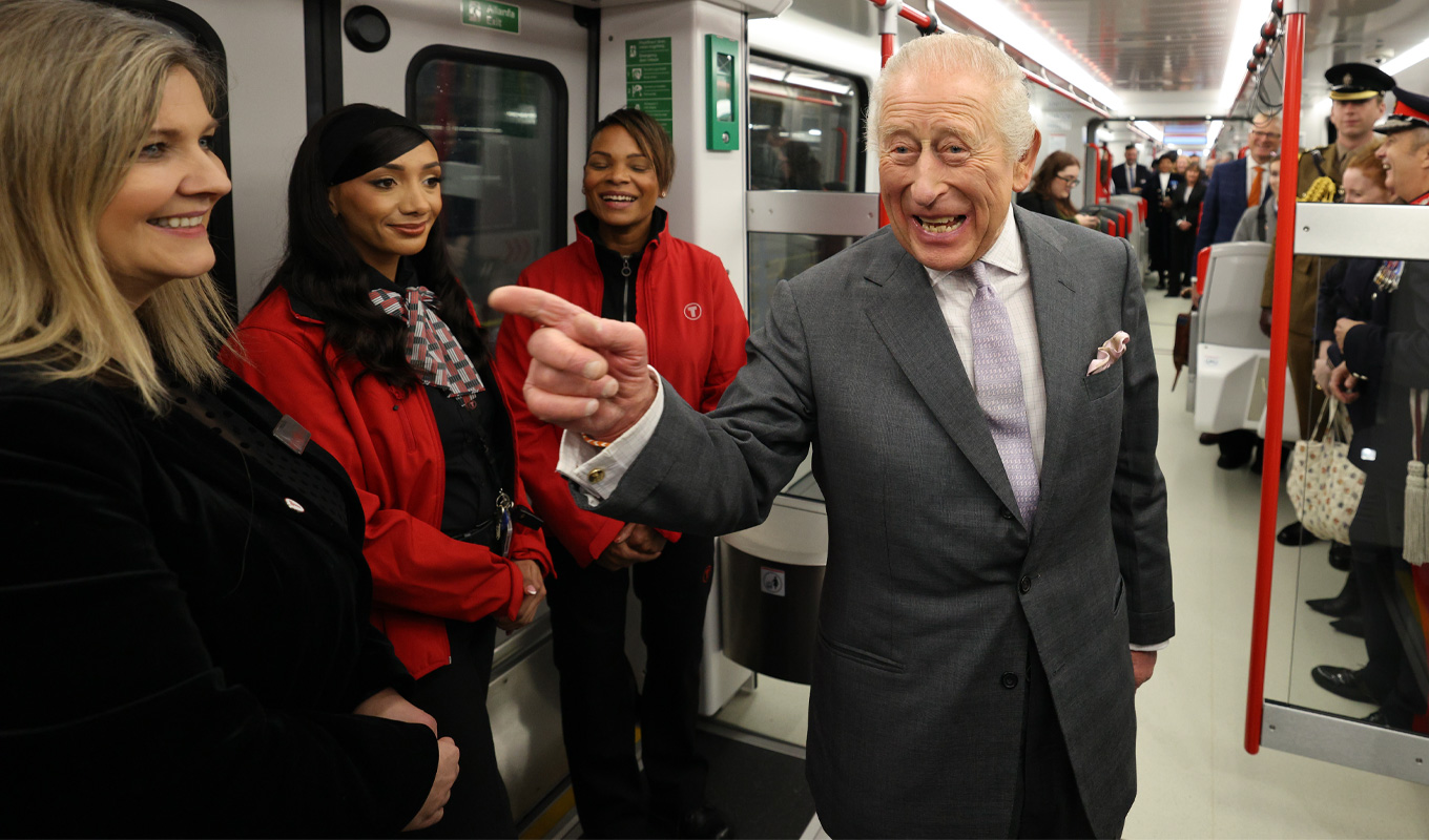 king charles on metro train