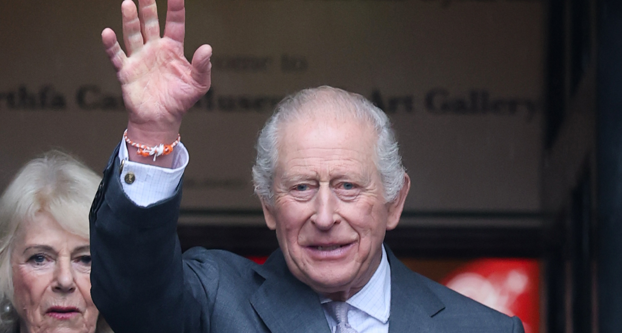 king charles waving
