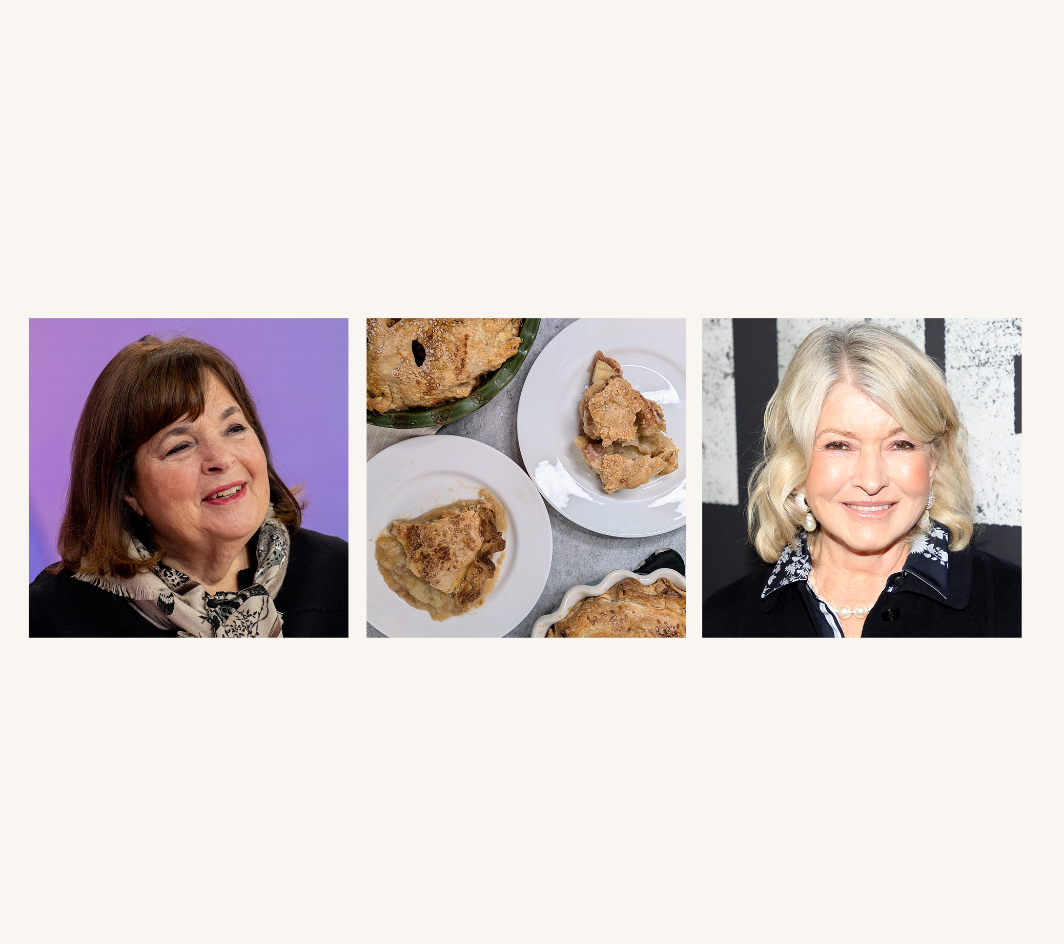 ina garten, martha stewart, apple pies