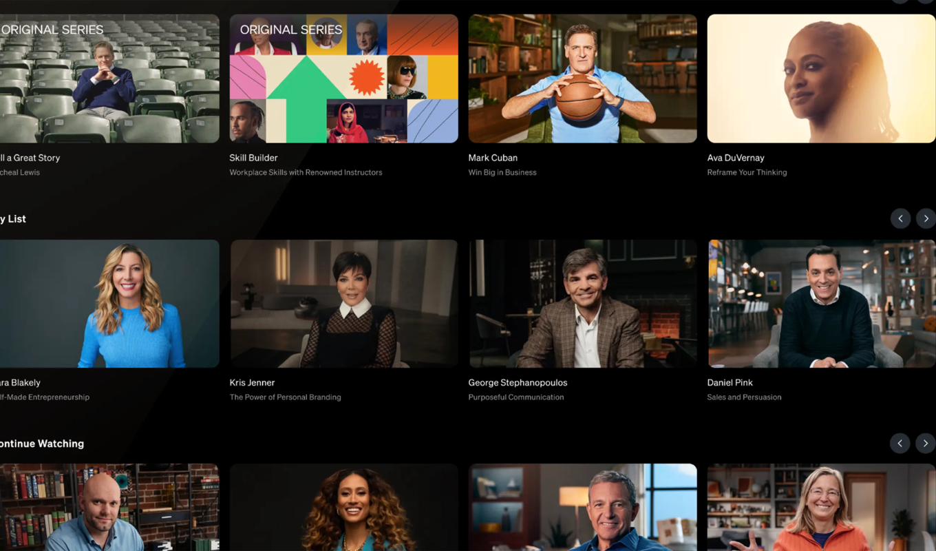 Best Black Friday Deals 2025: MasterClass home screen