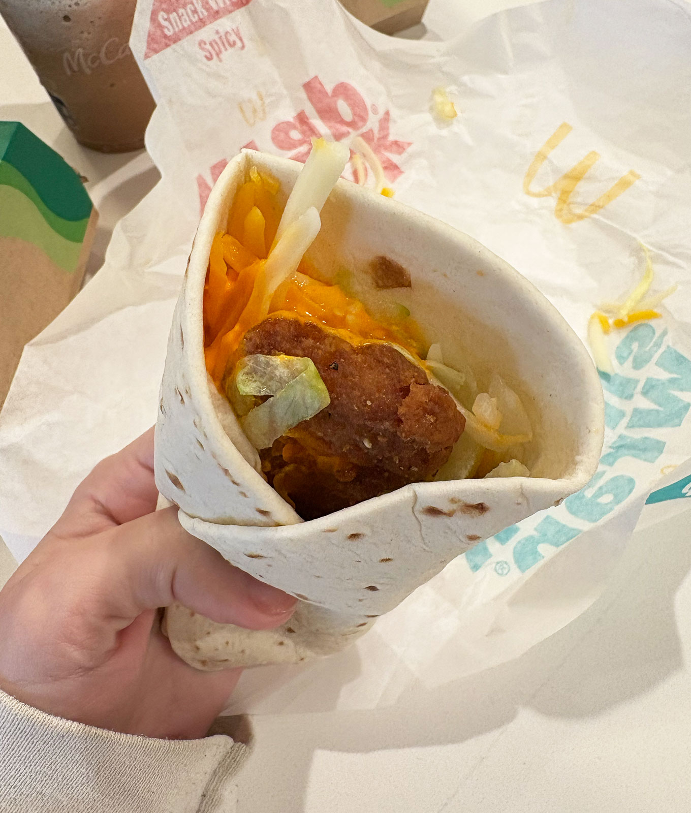 mcdonald's buffalo ranch sauce menu review: snack wrap