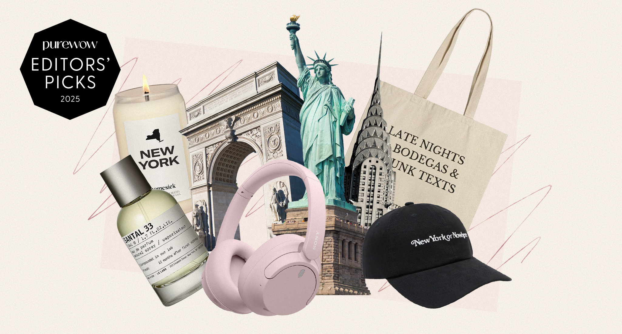 a photo collage of gifts for new yorkers