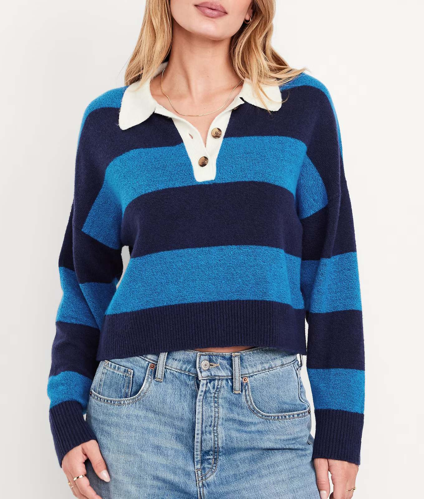 old navy stripe rugby sweater
