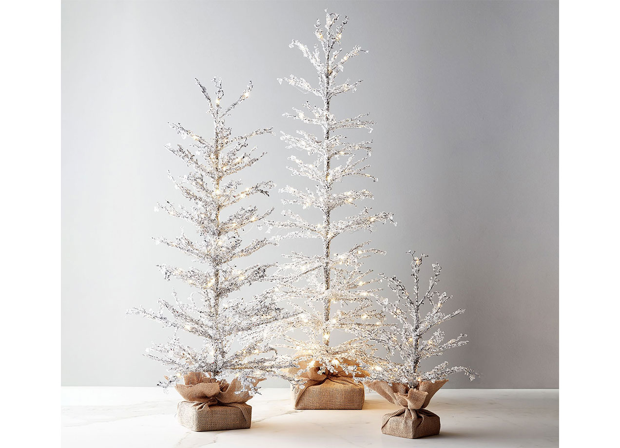 pottery barn cyber monday sale: lit trees