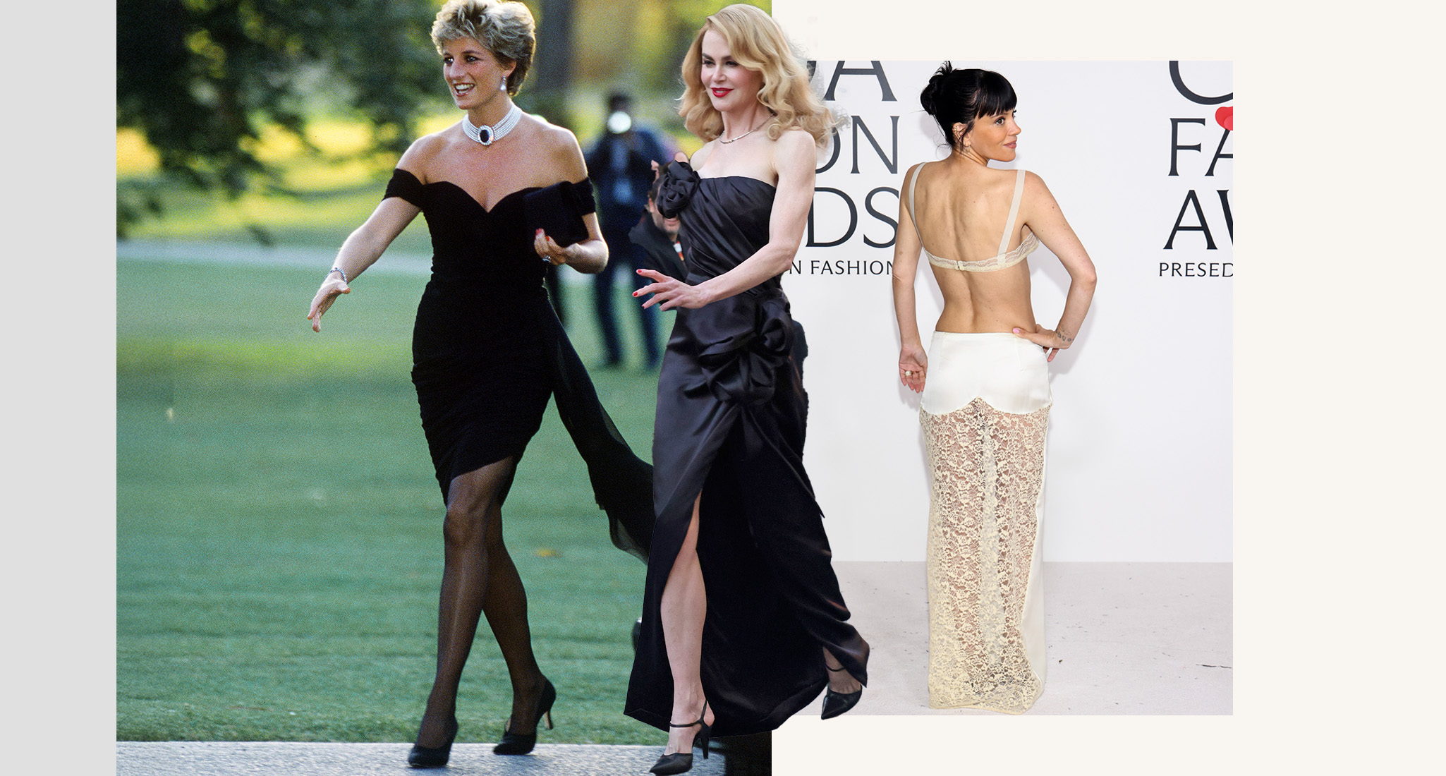 white christmas dresses Vintage Taffeta & Black Lace Victorian Style Evening Dress, 1980s main image 0