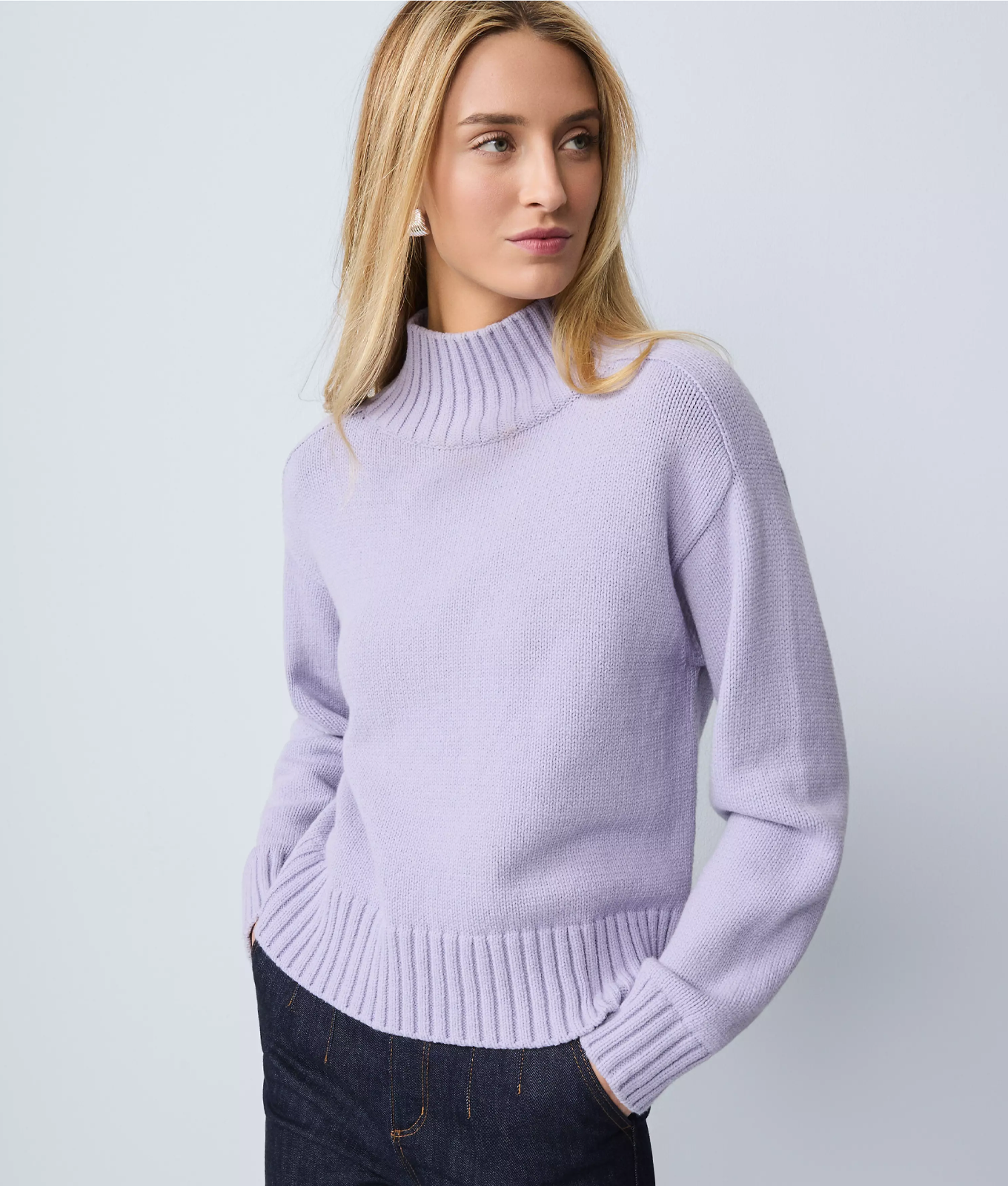 ribbed mock neck sweater ann taylor black friday sale 2025