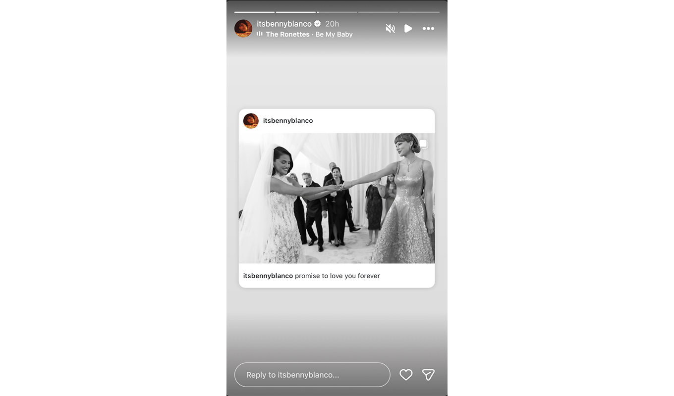 selena gomez taylor swift wedding picture screenshot