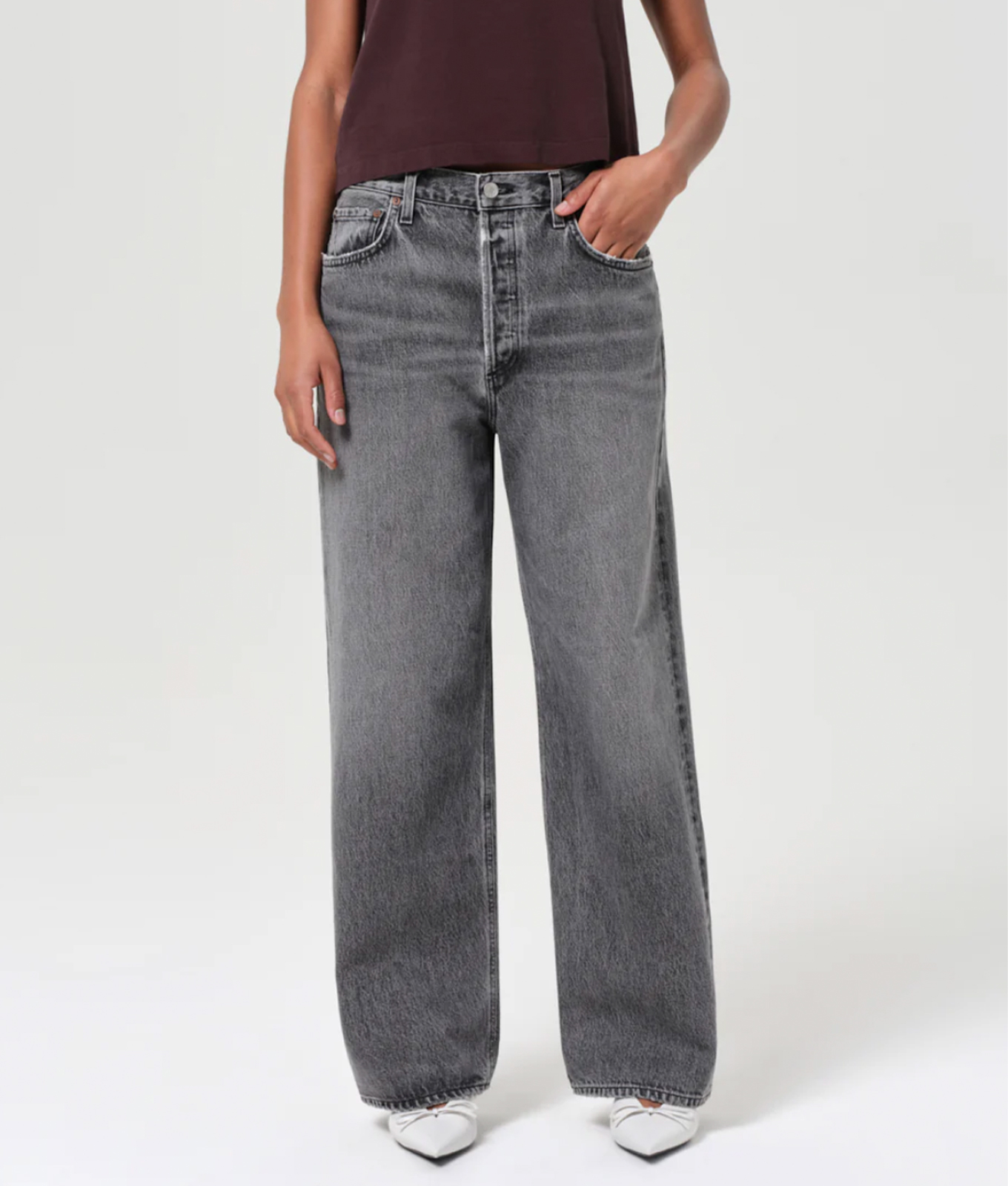 taylor swift agolde low slung baggy jeans