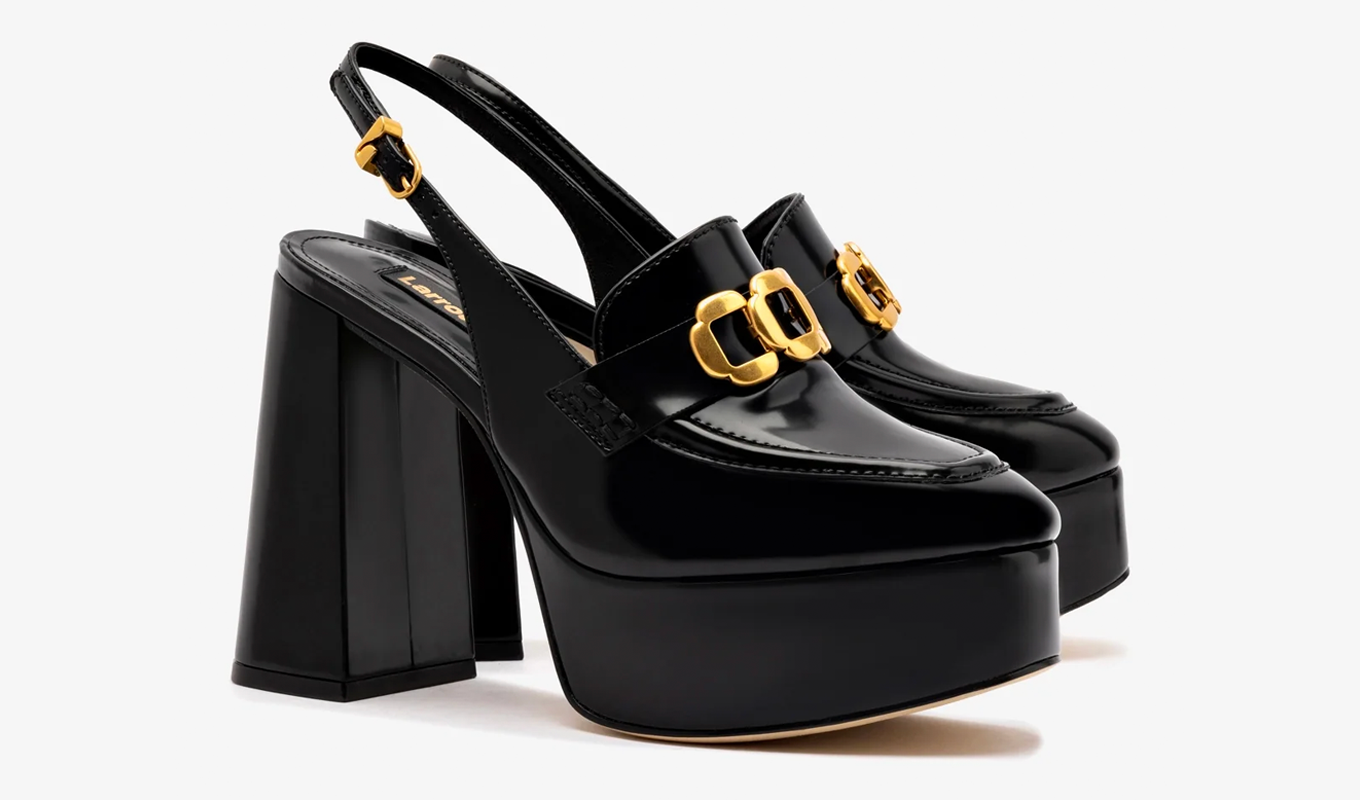 Taylor Swift Polo Outfit: Larroude Black Platform Loafers