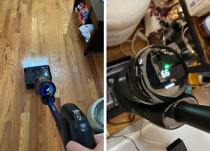 tineco vacuum mop review: mop in use