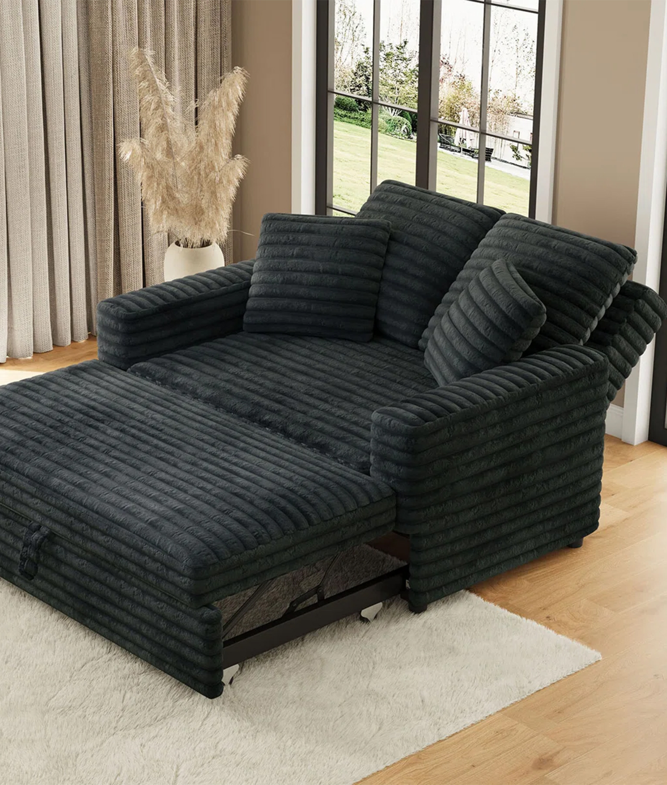 wayfair black friday: mercer41 double seat sofa bed