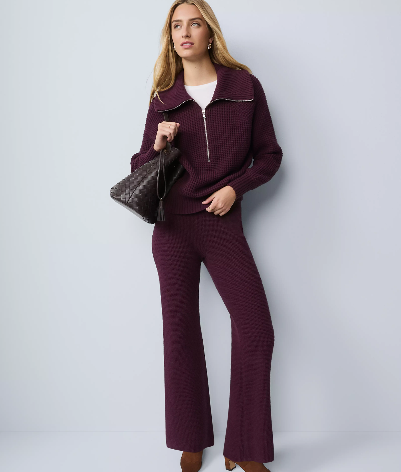 weekend collection waffle half zip and pants ann taylor black friday sale 2025