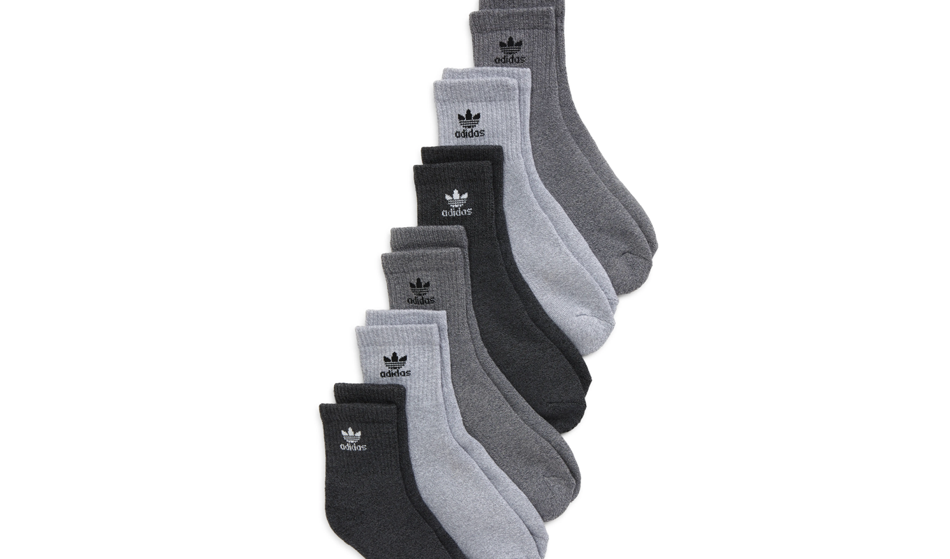 Nordstrom Holiday Gifts 2025: Adidas sock set of 6, blue and gray