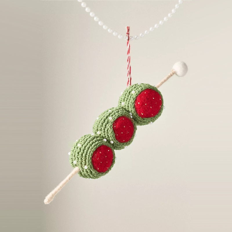 anthropologie olives christmas ornament