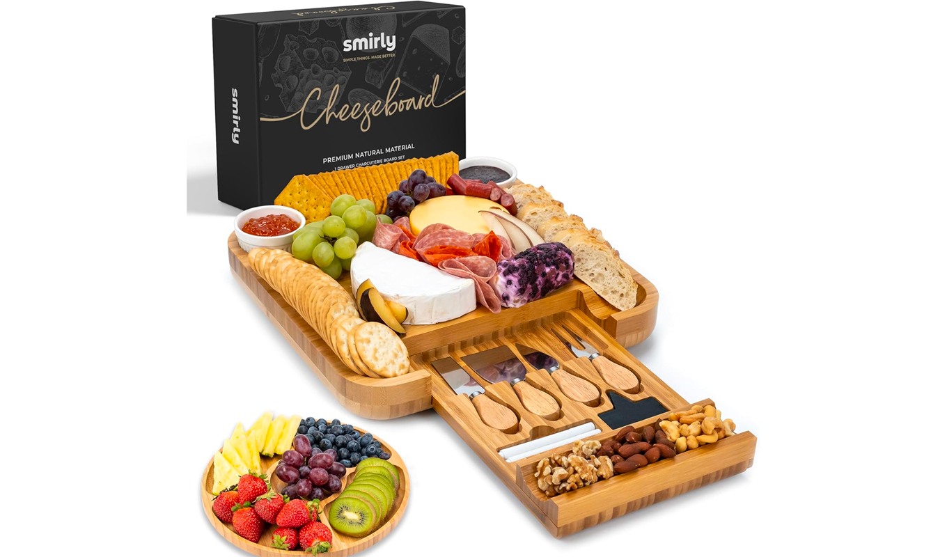 bamboo cheese board set