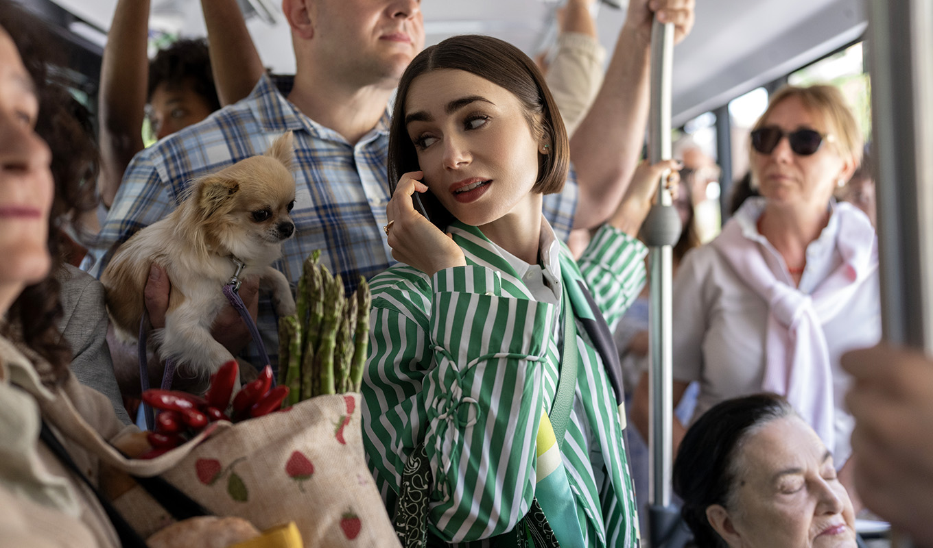 emily in paris green stripes