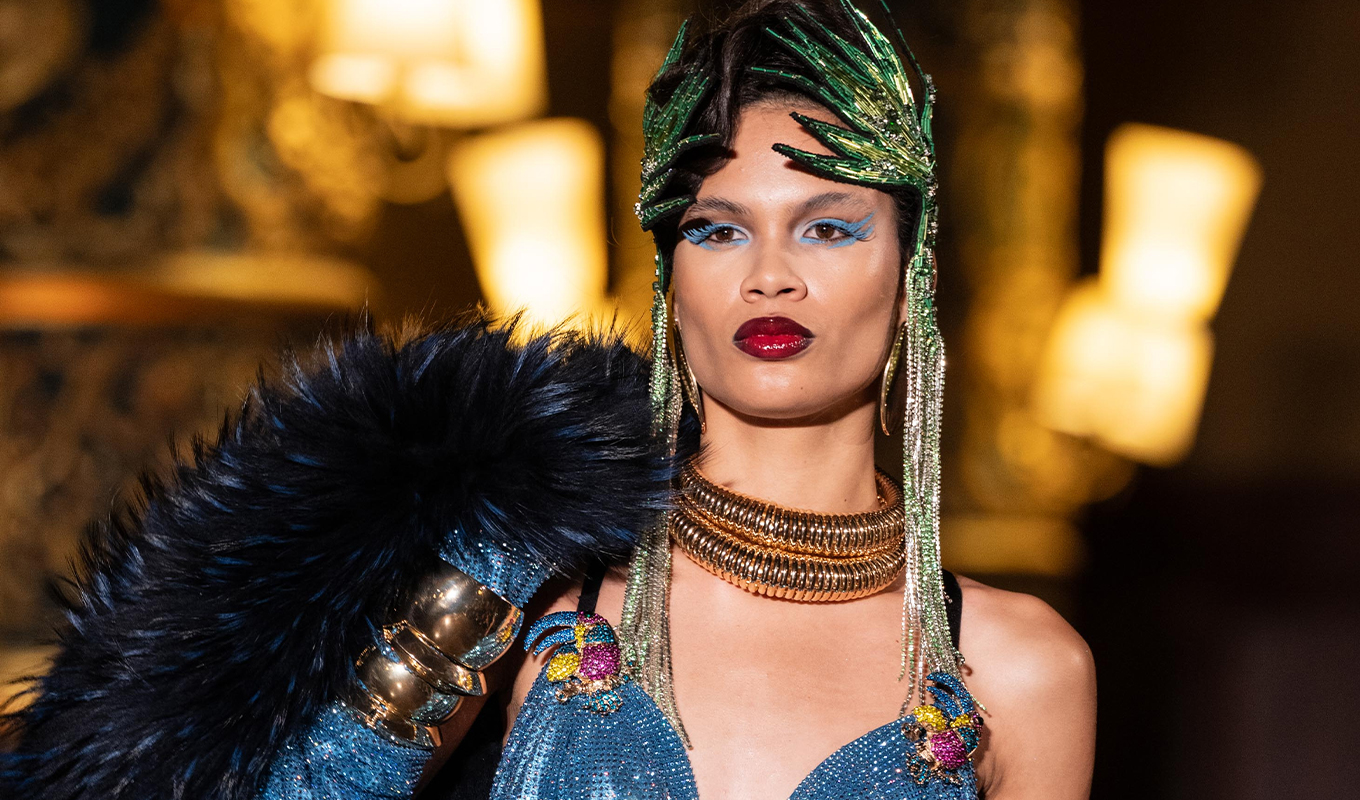 glitchy glam eclectic eye makeup