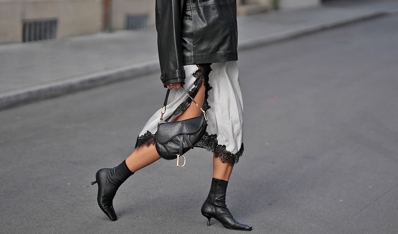 how to wear ankle boots: Kitten heel boot outfit