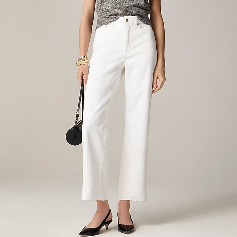 how to wear ankle boots with short legs jcrew straight slim white jeans