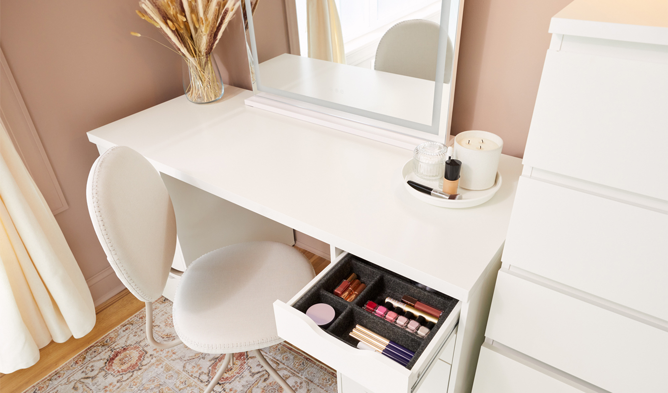 ikea dressing area makeover vanity