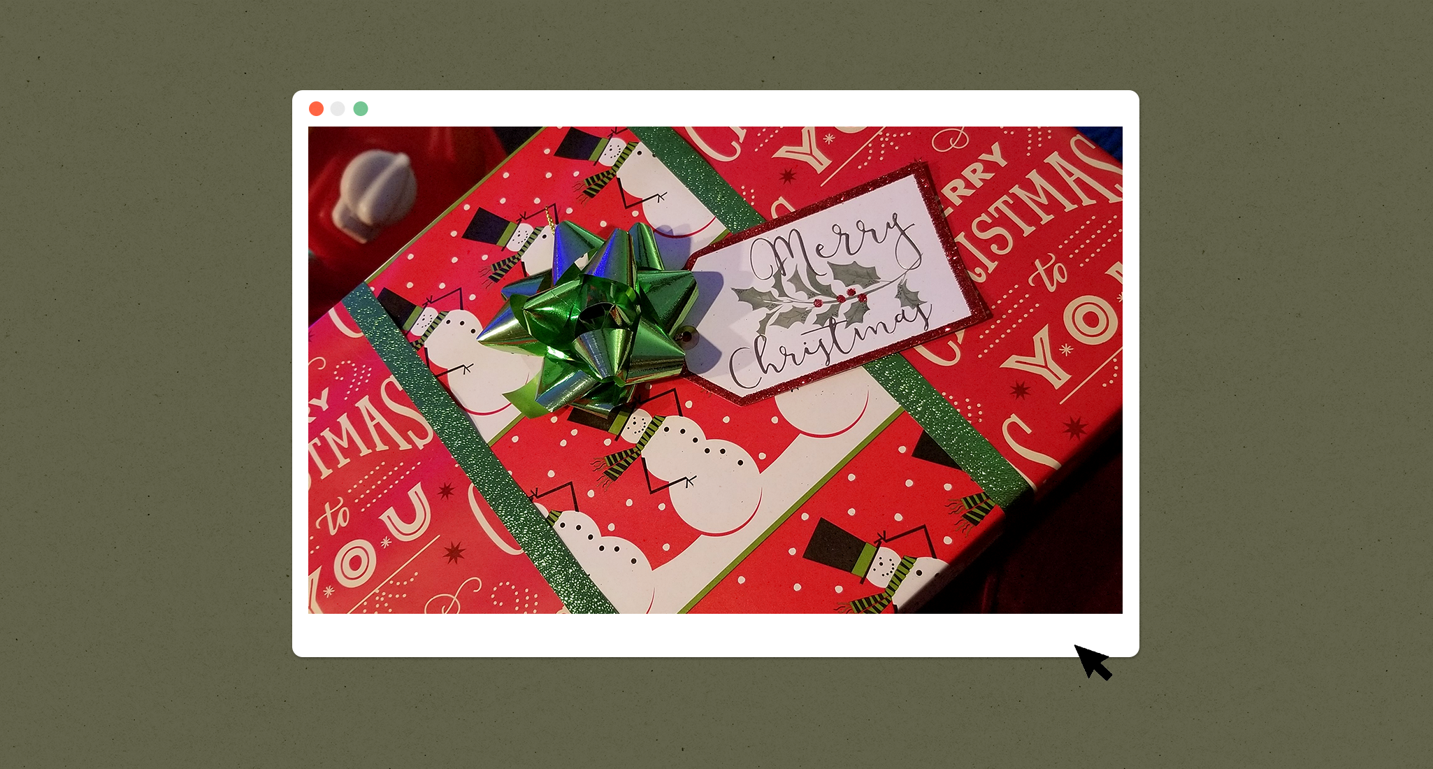 a gift wrapped for christmas
