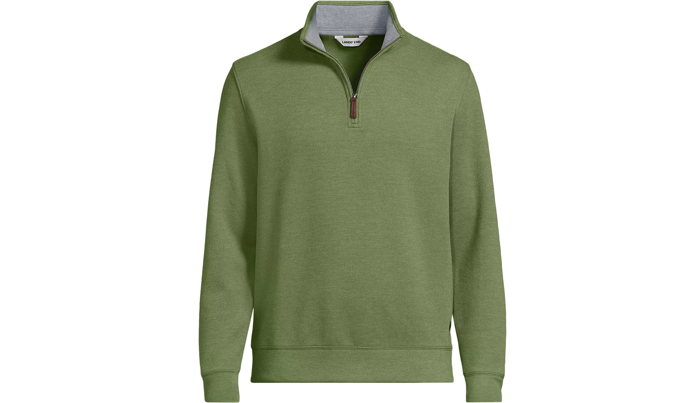 lands end green quarter zip