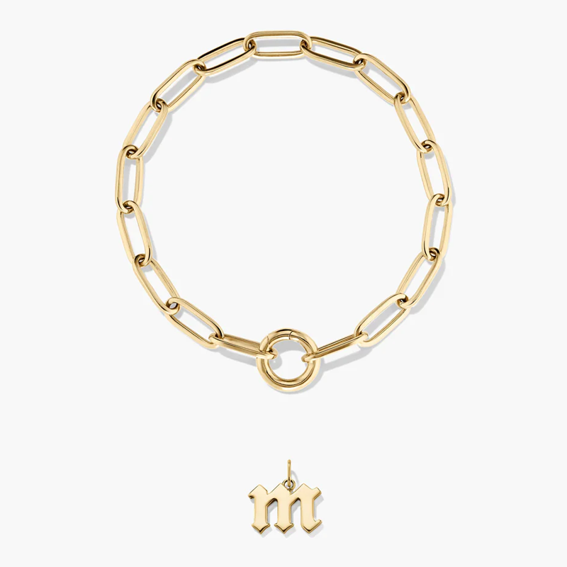 mejuri initial bracelet