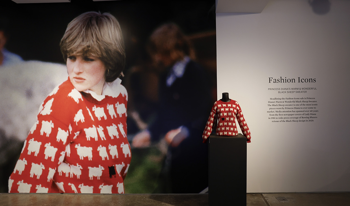 princess diana sheep sweater