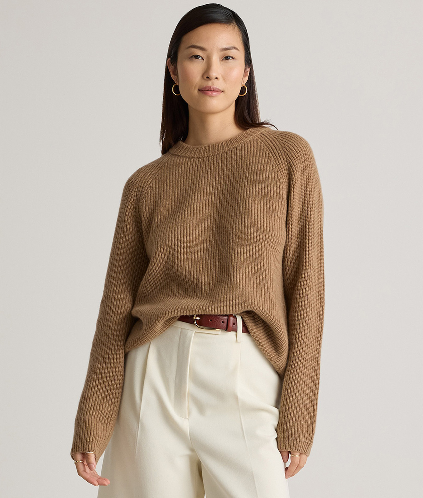 The Quince Mongolian Cashmere Fisherman Sweater.