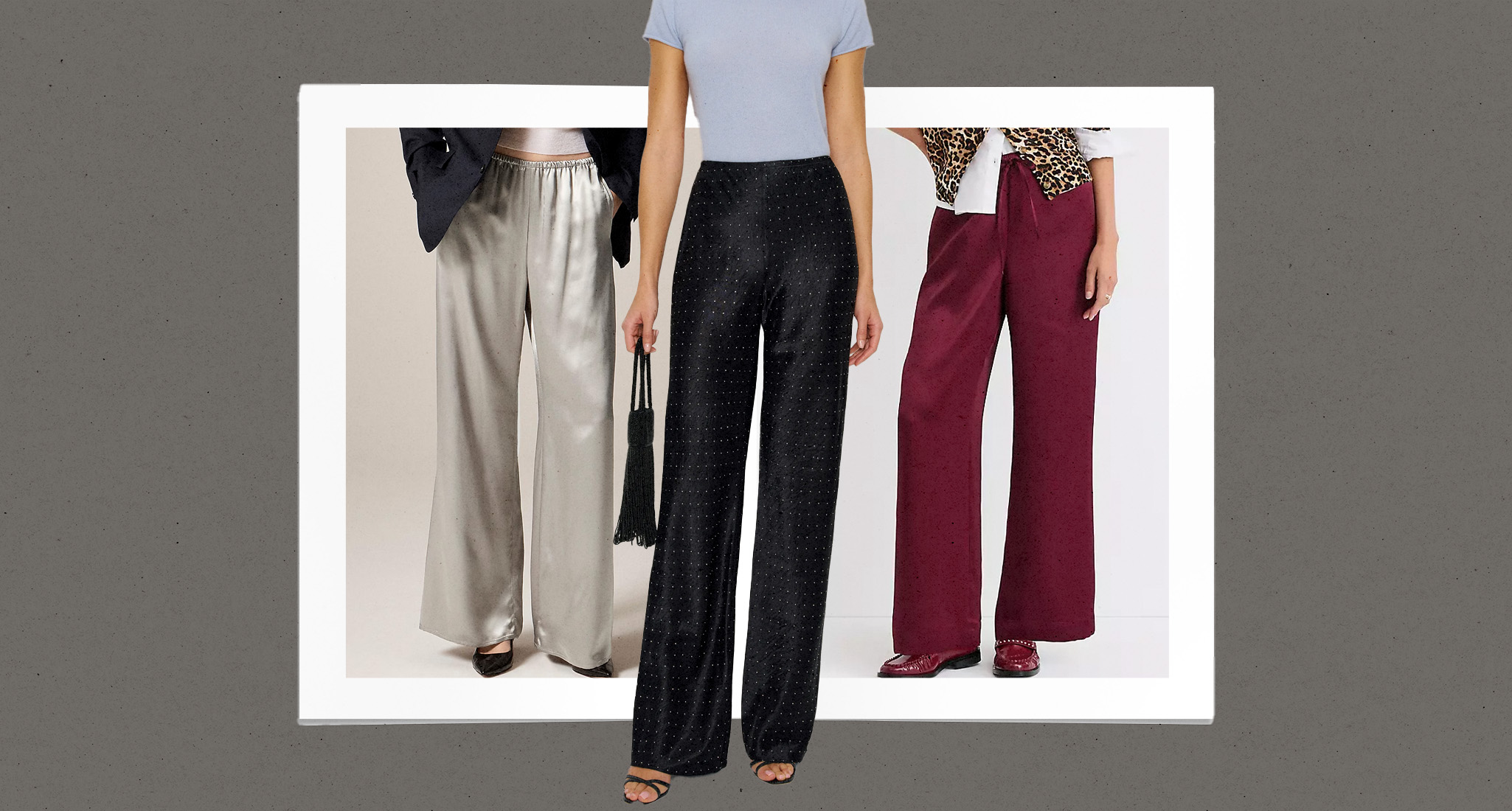 Satin Pants for New Year's Eve: Silver, Polka Dot and Red Satin Pants