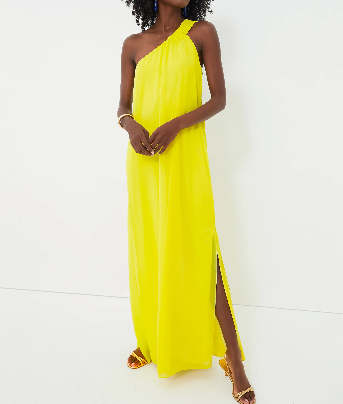 serena williams one shoulder maxi dress pomander place soleil gown