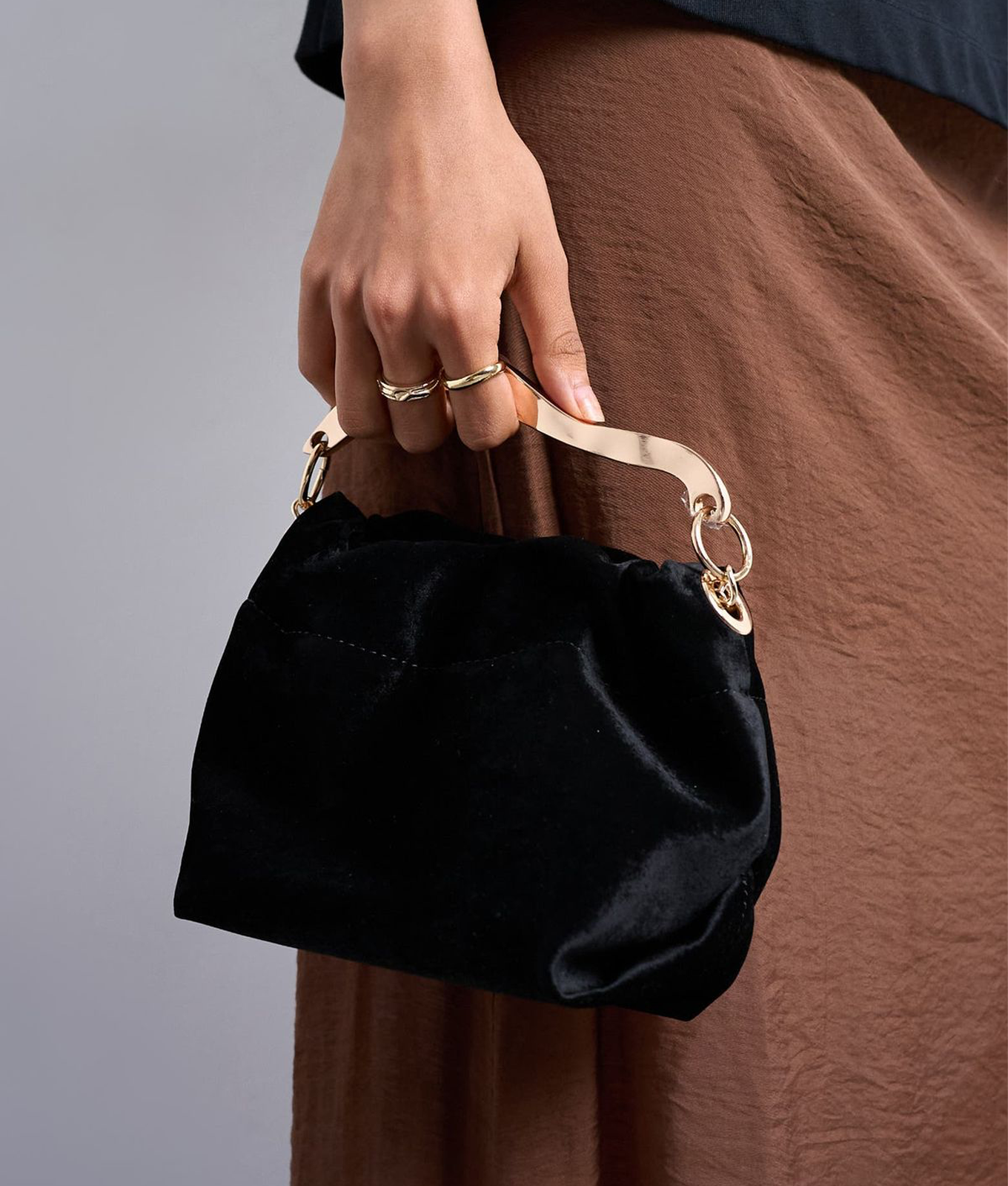 topshop velvet handbag