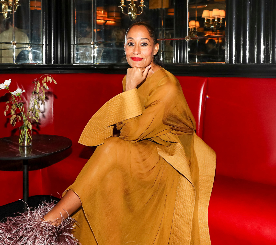 tracee ellis ross animal print dress