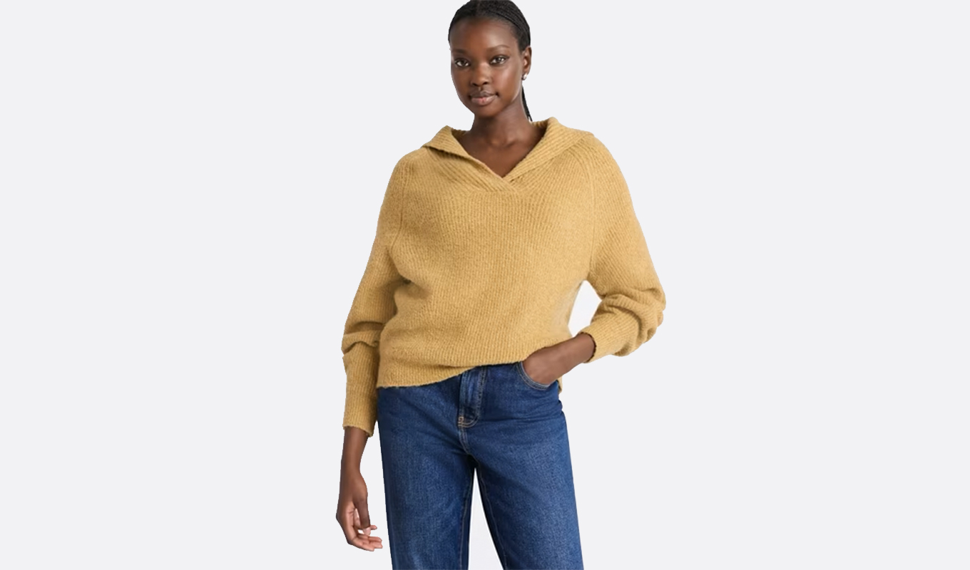 walmart winter fashion: Free Assembly V-Collar Sweater