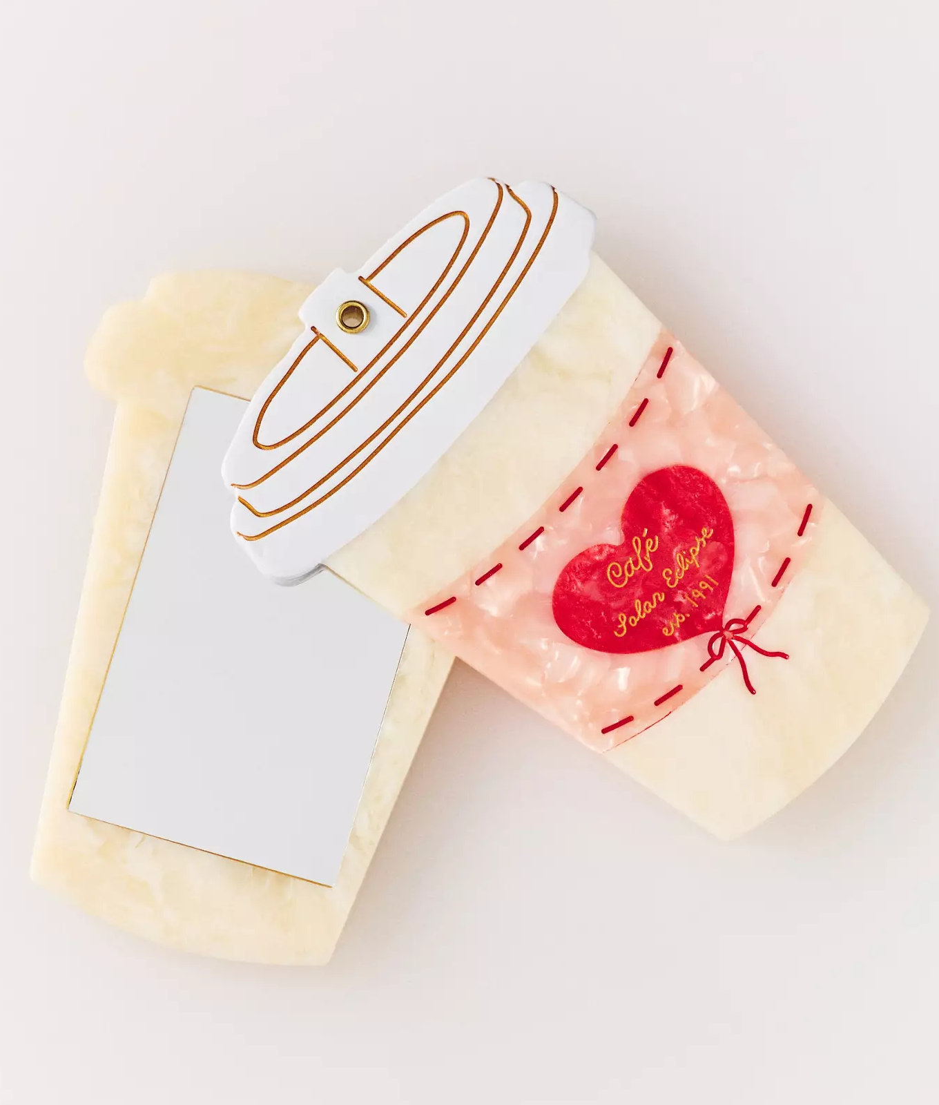 Anthropologie Valentine's Day 2026: coffee cup compact mirror