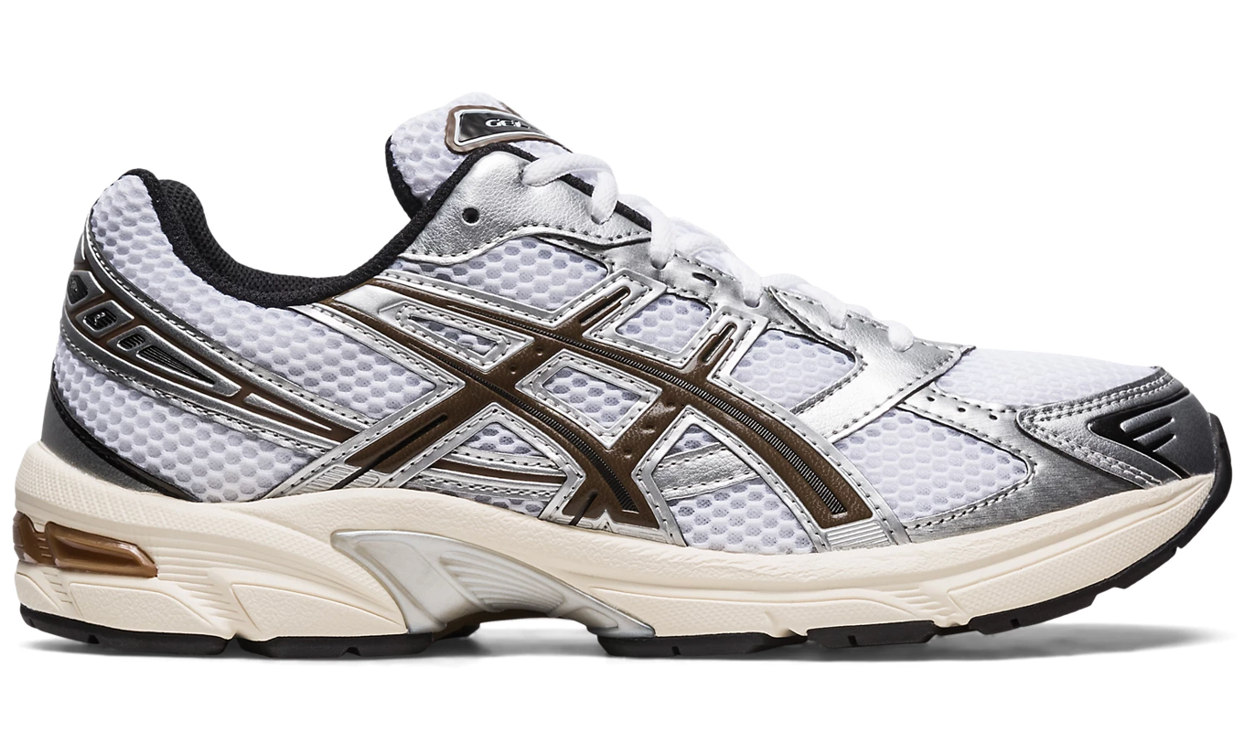 Asics GEL-1130 Sneaker with brown and silver accents