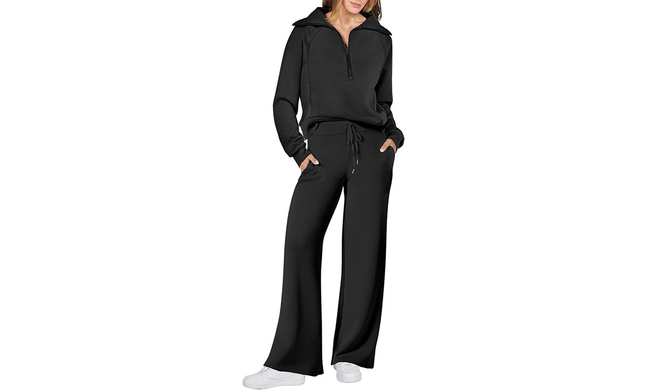 Anrabess Wide-Leg Pants Lounge Set.