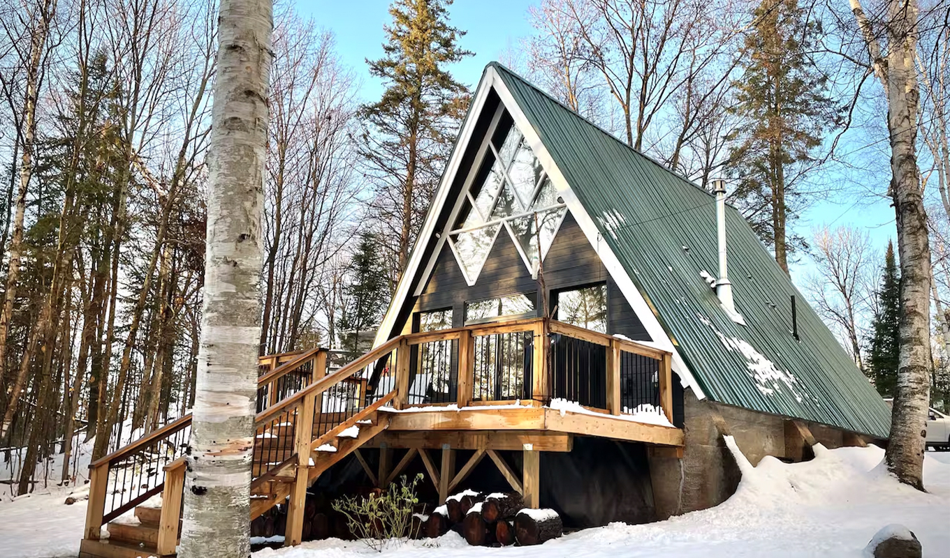 heated rivalry airbnbs: Muskoka A-Frame