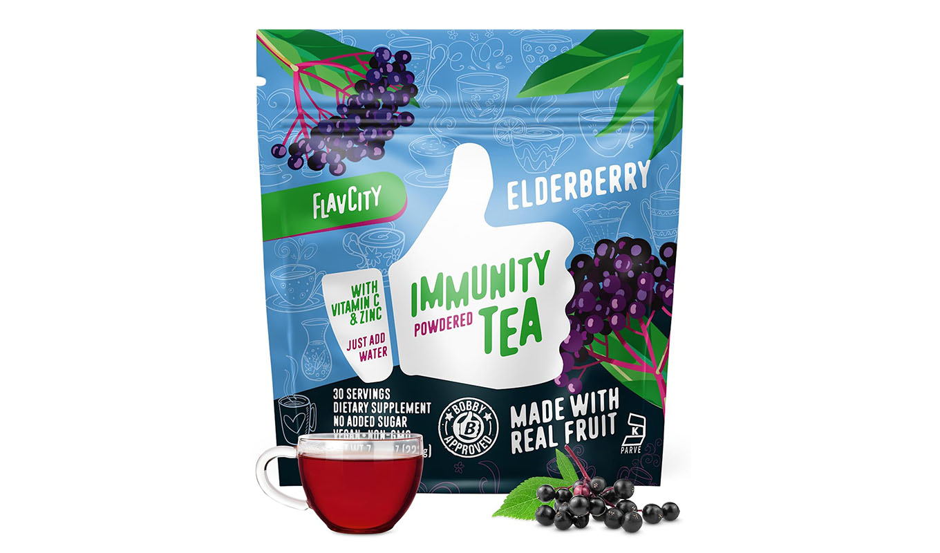 The FlavCity Immunity Tea Powder.
