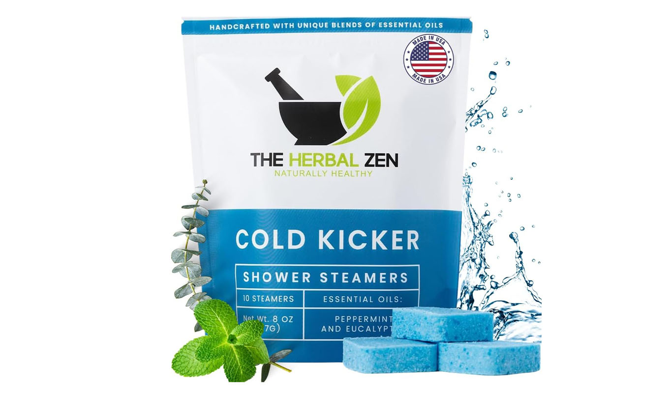 The Herbel Zen Cold Kicker Shower Steamers.
