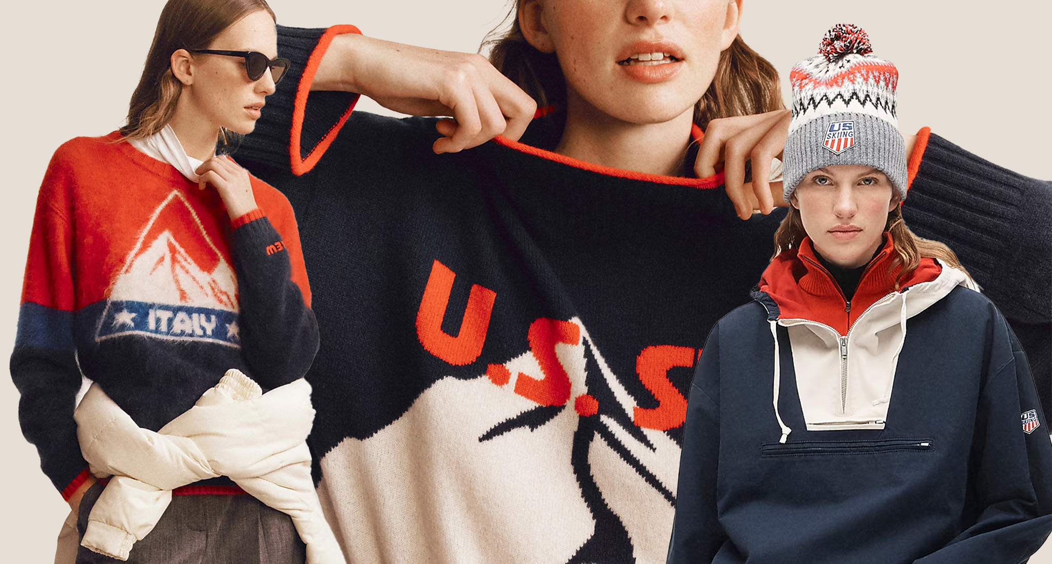 J.Crew x Olympic Ski and Snowboard 2026 Collaboration: Collage