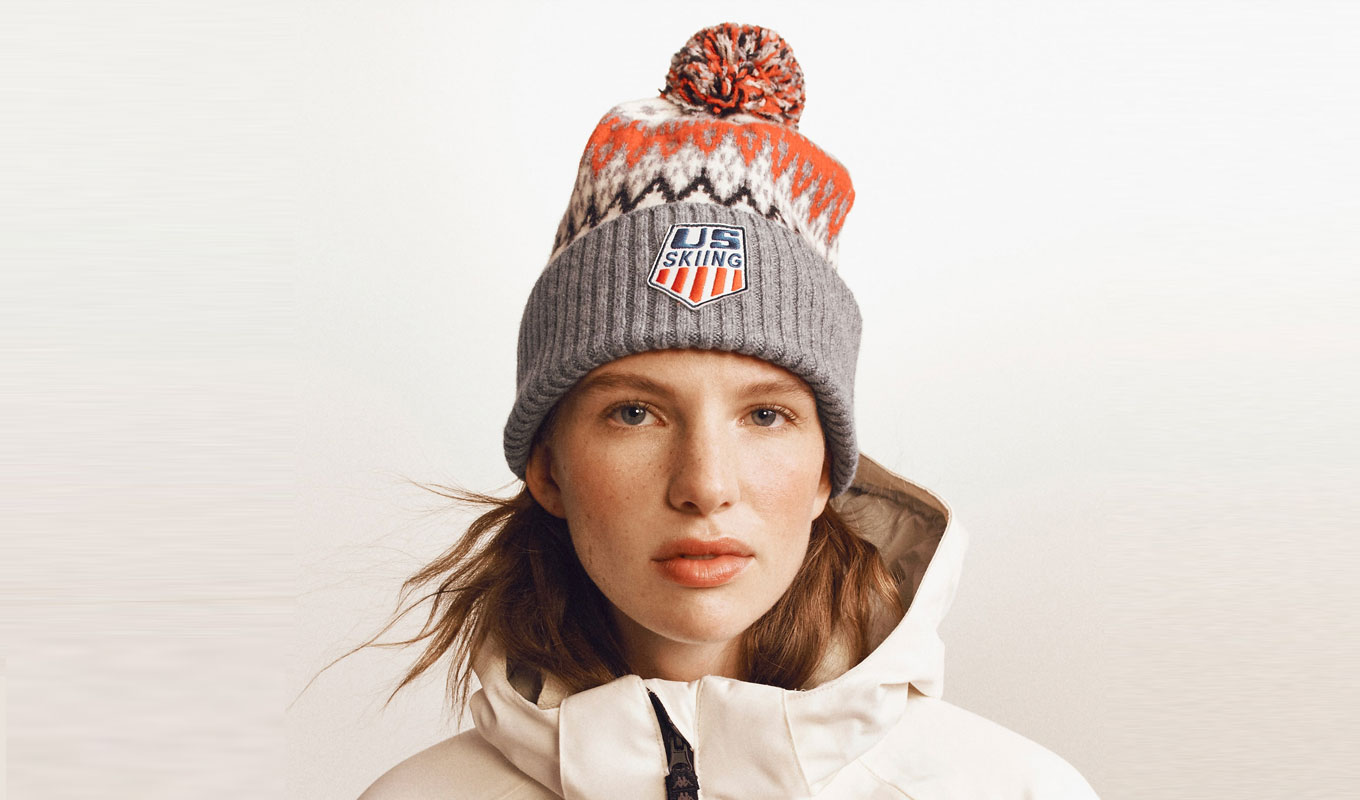 J.Crew x Olympic Ski and Snowboard 2026 Collaboration: Fair Isle Pattern Ski Beanie