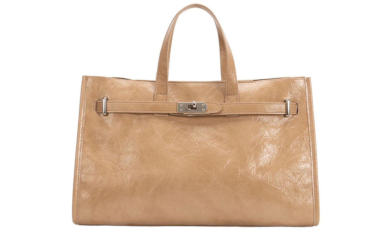 Undone Belted Bags: Beige Melie Bianco buckle tote