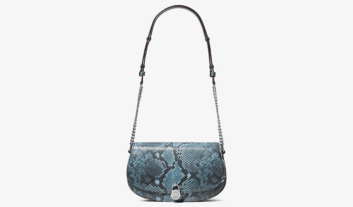 michael kors blue snakeskin