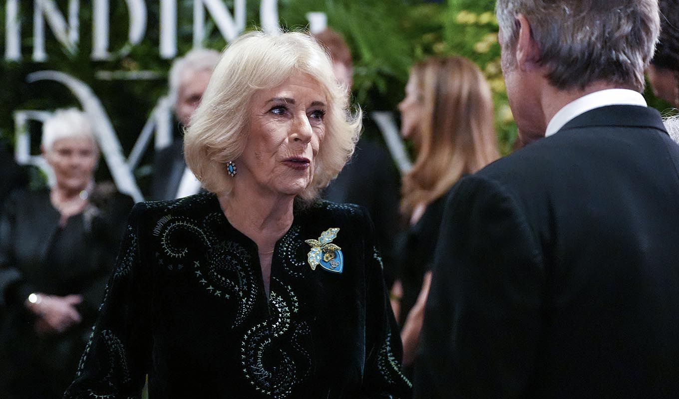 queen camilla hand crafted brooch