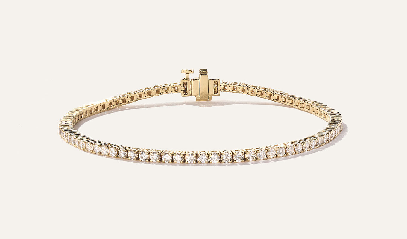The Quince 14K Gold Diamond Petite Tennis Bracelet.