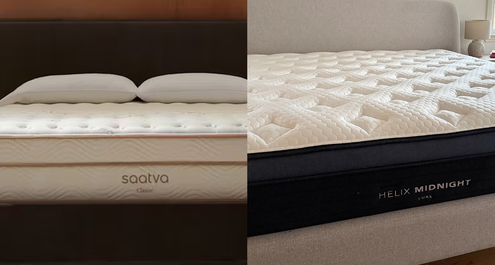 Saatva Classic vs. Helix Midnight Luxe Mattress Review