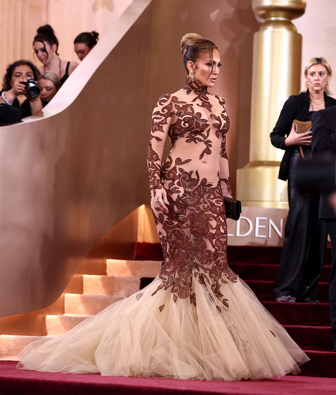 see through golden globes dresses 2026: jennifer lopez