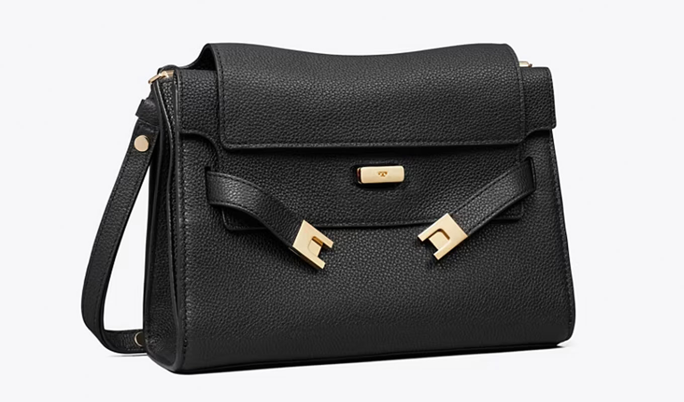 Undone Belted Bags: Tory Burch Black Lee Radziwill Bag