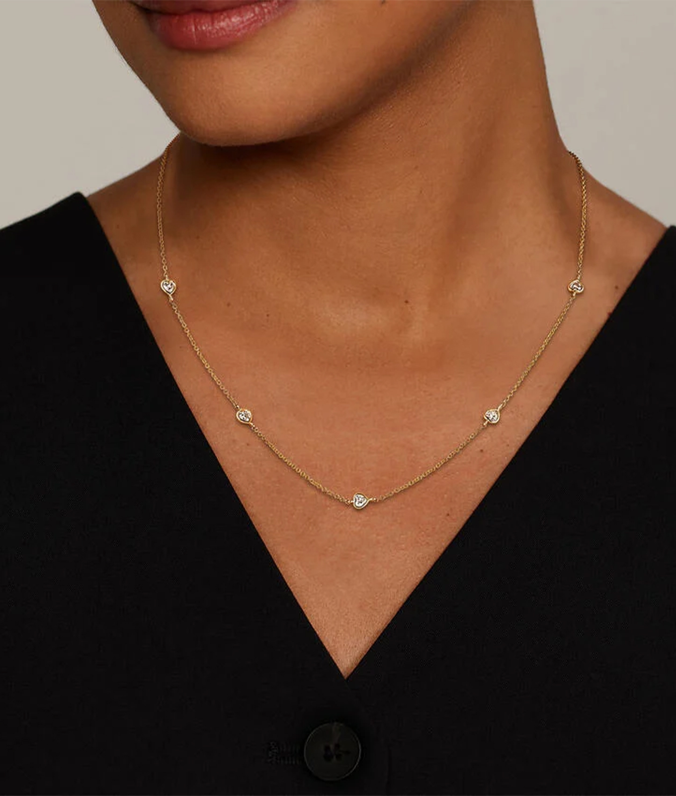 valentine's day jewelry trends: brilliant earth bezel heart diamond necklace